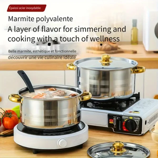 Ensemble de 5 casseroles en acier – Image 3