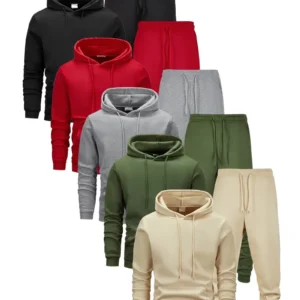 5 pièces ensemble sweat à capuche et jogging