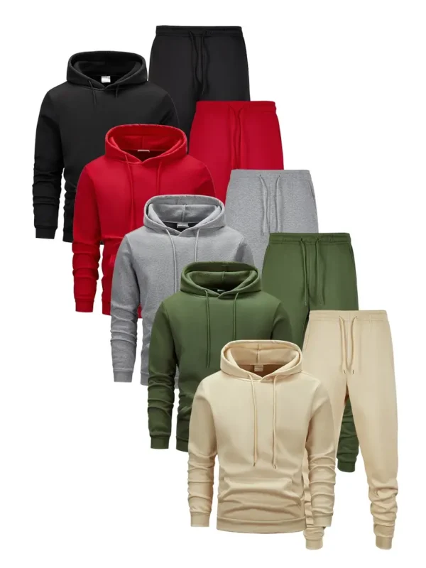 5 pièces ensemble sweat à capuche et jogging